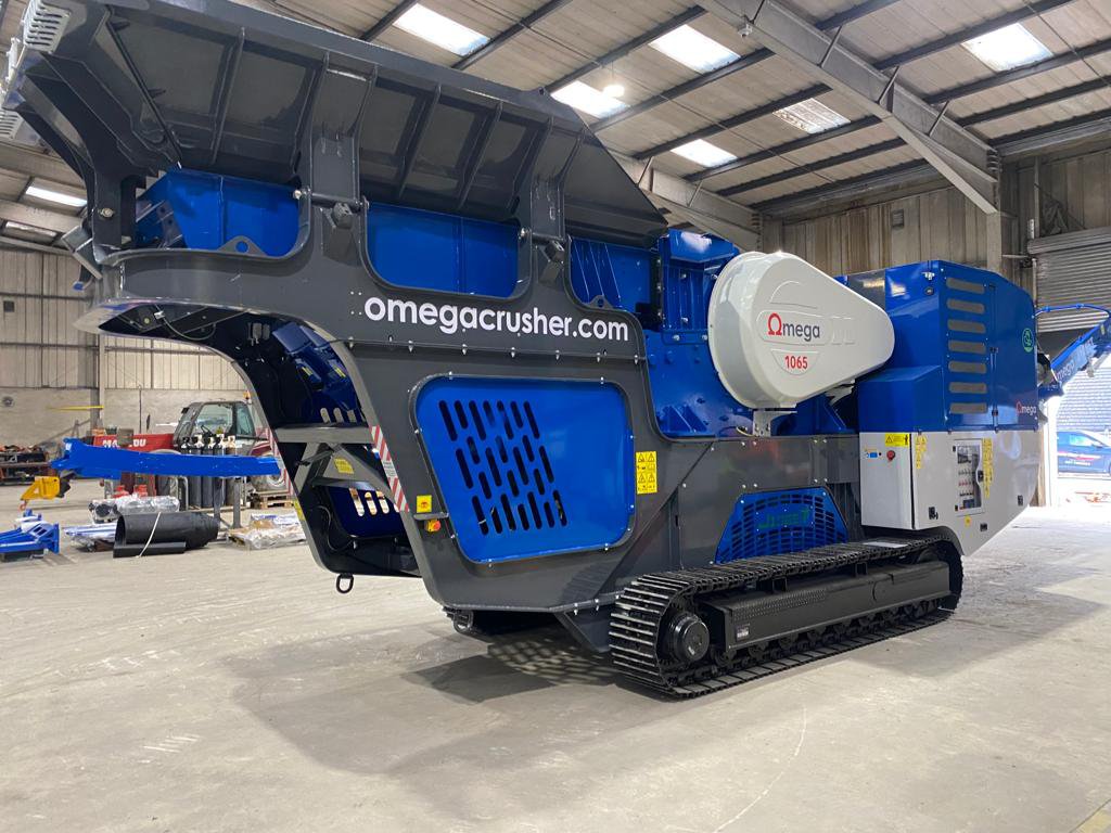 An Omega J1065T tracked crusher